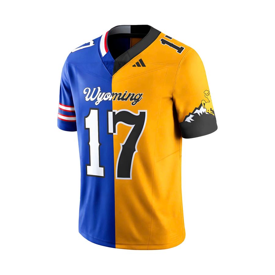 Josh Allen Jersey #17 Wyoming Cowboys Split Vapor Limited Football Stitched