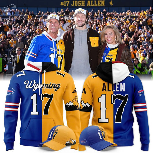 Josh Allen #17 Buffalo Bills x Wyoming Cowboys Hoodie