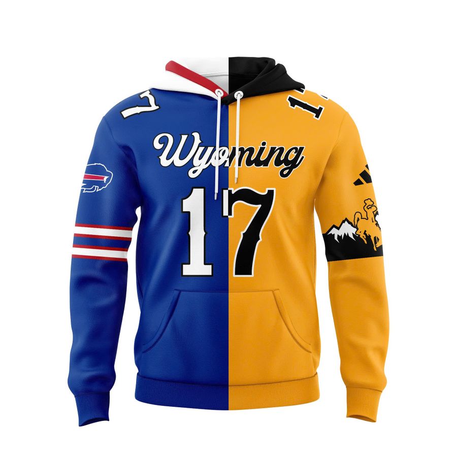 Josh Allen #17 Buffalo Bills x Wyoming Cowboys Hoodie