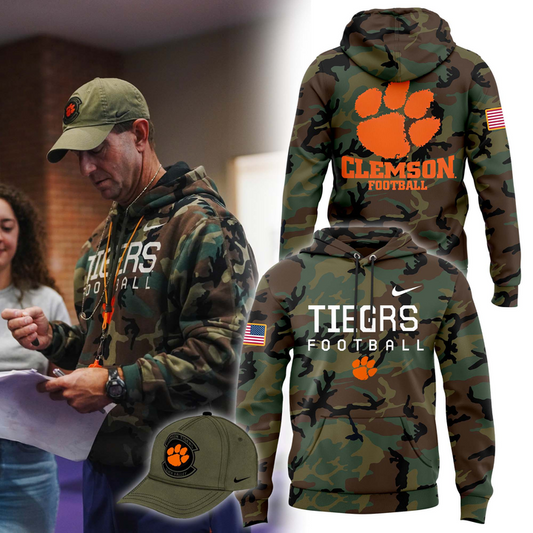 03.Clemson Football x - Military Appreciation  Hoodie