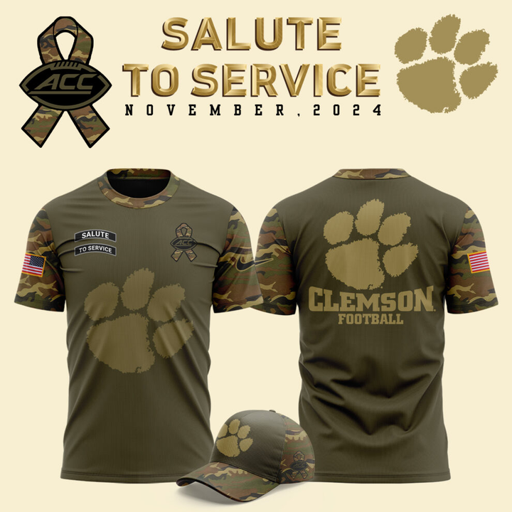 03.Clemson Football x - Military Appreciation  TSHIRT