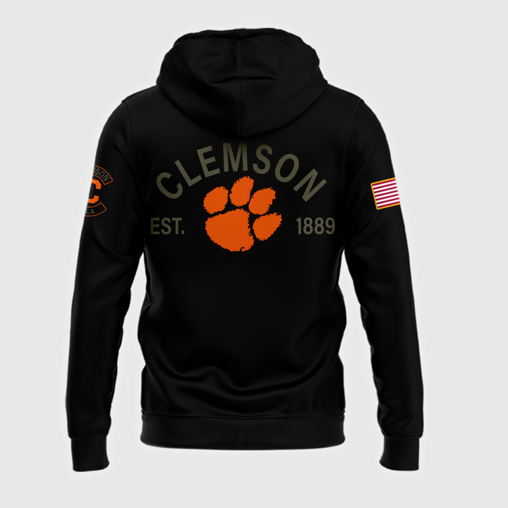 01.Clemson Football x - Military Appreciation 2025  Zip Hoodie