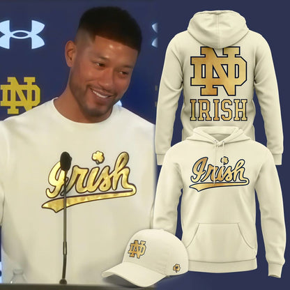 Notre Dame Football Coach Marcus Freeman 2025 New Combo Hoodie