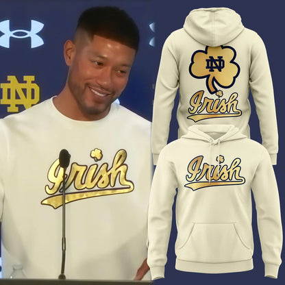 Notre Dame Football Coach Marcus Freeman 2025 New Combo Hoodie
