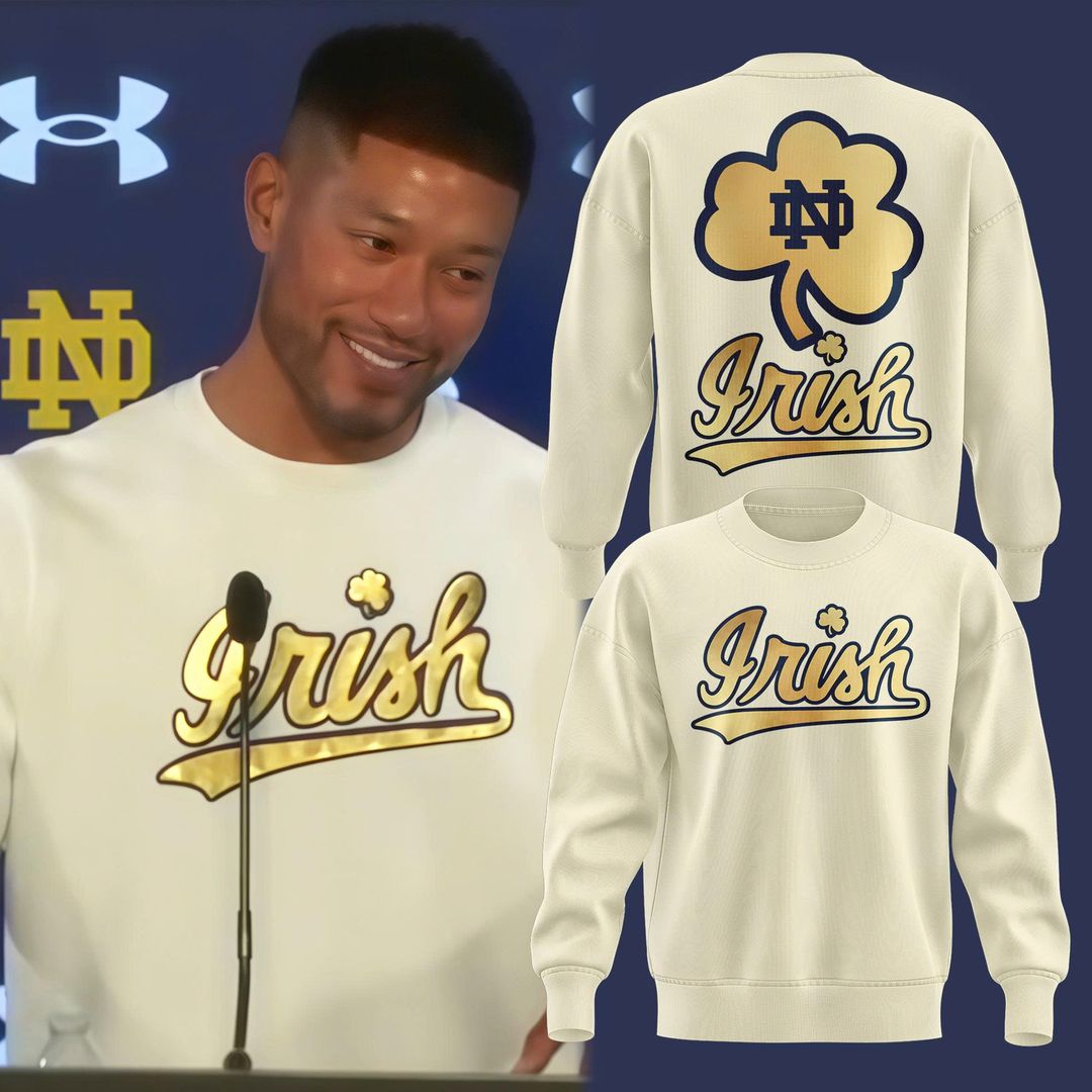 Notre Dame Football Coach Marcus Freeman 2025 New Combo SweatShirt