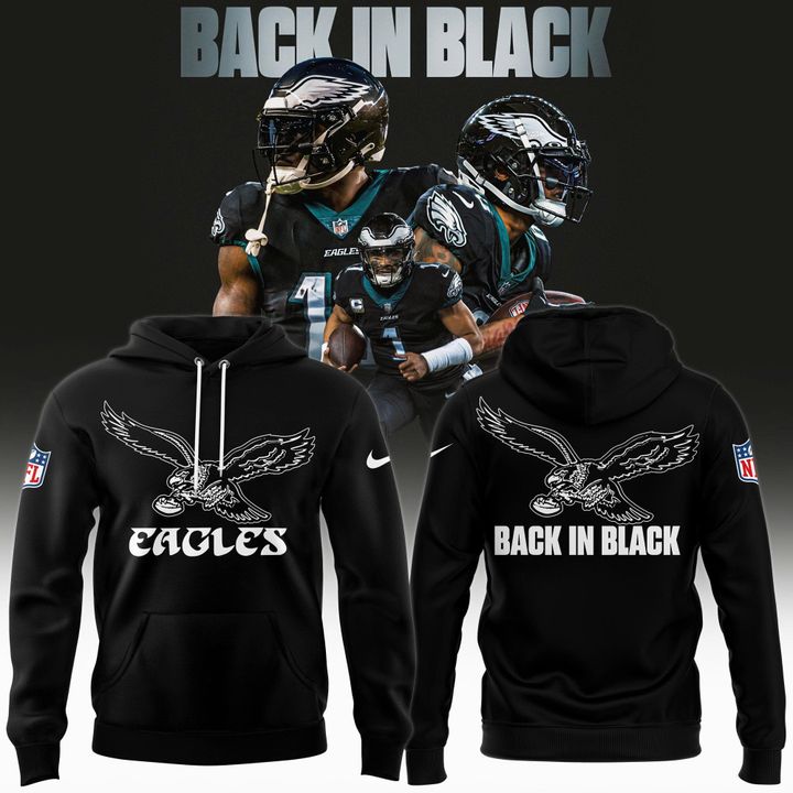 Philadelphia Eagles Back In Black 2026 Hoodie