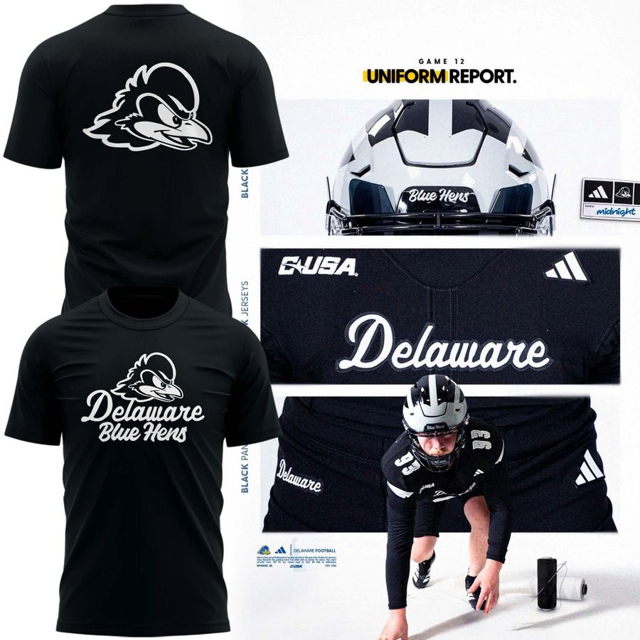 Speical 2025 Delaware Football Midnight Uniforms T-Shirt