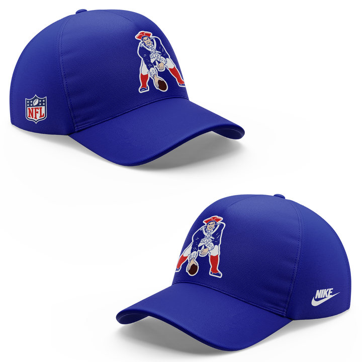 New England Patriots Throwback Historic Royal Pullover Hoodie