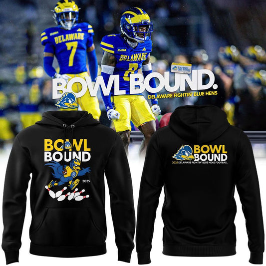 Special Delaware Fightin' Blue Hens 'Bowl Bound' Black Hoodie.