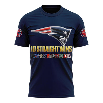 New England Patriots TEN wins in a row for the Pats T-shirt