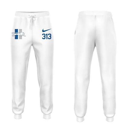 Men's White "Detroit Lions 313 Grit" Hoodie