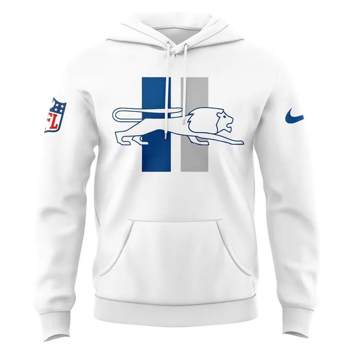 Men's White "Detroit Lions 313 Grit" Hoodie