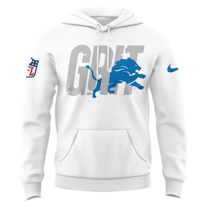 Men's White "Detroit Lions 313 Grit" Special Hoodie