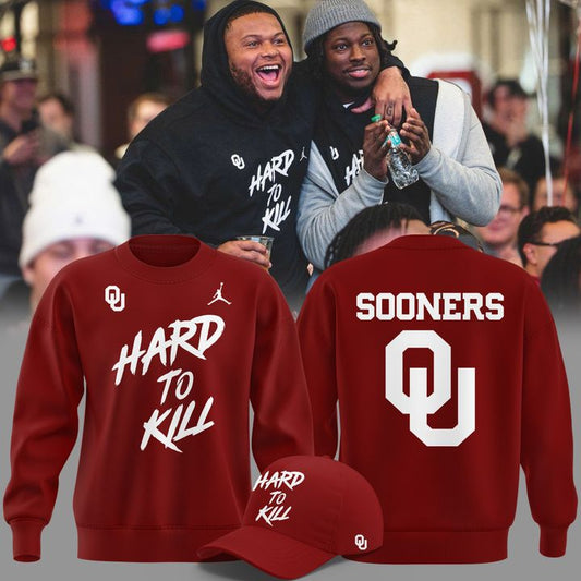 2025 Special Oklahoma Sooners "HARD TO KILL" sweatshirt red