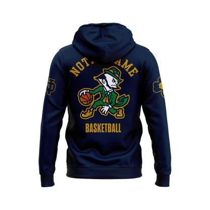 Notre Dame Fighting Irish Under Armour Basketball Leprechaun Rival Fleece Hoodie (Navy)