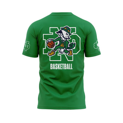 Notre Dame Fighting Irish Under Armour Basketball Leprechaun T-shirt (Green)