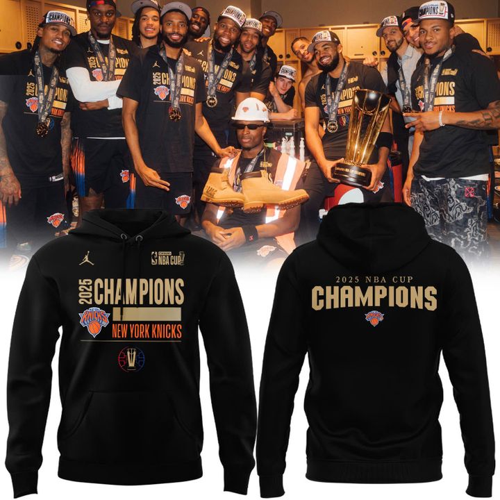 2025 New York Knicks NBA Cup Champions Hoodie V2