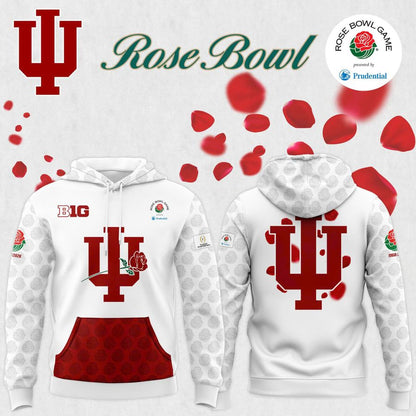 Indiana Hoosiers football helmet 2026 Rose Bowl Hoodie-White