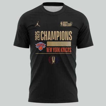 2025 New York Knicks  x Hello Kitty NBA Cup Champions T-Shirt