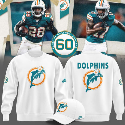Limited Edition Miami Dolphins Throwback White Sweat