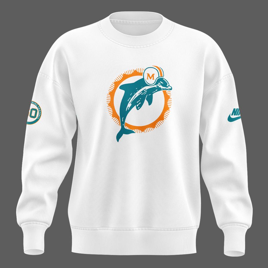 Limited Edition Miami Dolphins Throwback White Sweat