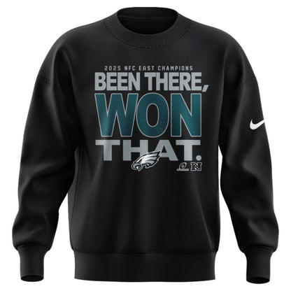 Unisex Black Philadelphia Eagles 2025 NFC East Division Champions Sweatshirt