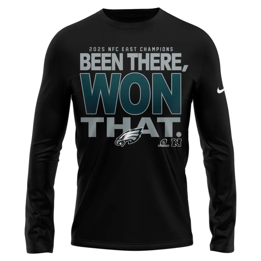 Unisex Black Philadelphia Eagles 2025 NFC East Division Champions Sweatshirt