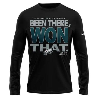 Unisex Black Philadelphia Eagles 2025 NFC East Division Champions Sweatshirt