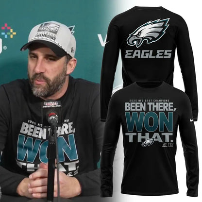 Unisex Black Philadelphia Eagles 2025 NFC East Division Champions Sweatshirt