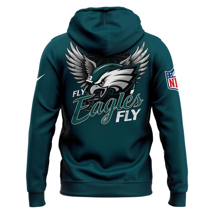 Midnight Green Philadelphia Eagles 2025 NFC East Division Champions Locker Room Trophy Collection Hoodie
