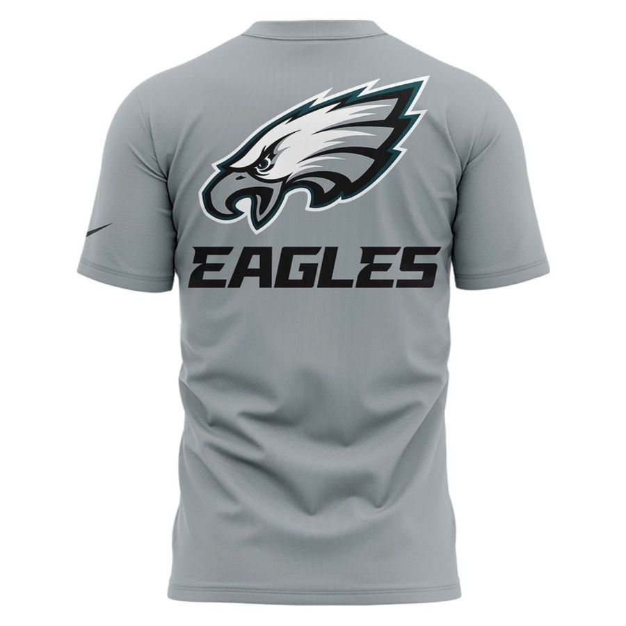 Men's Philadelphia Eagles 2025 NFC East Division Champions Locker Room Trophy Collection T-Shirt(Gray)