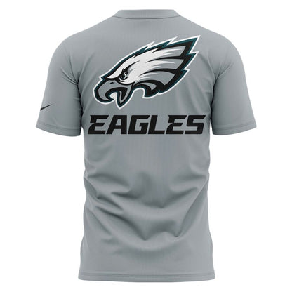 Men's Philadelphia Eagles 2025 NFC East Division Champions Locker Room Trophy Collection T-Shirt(Gray)