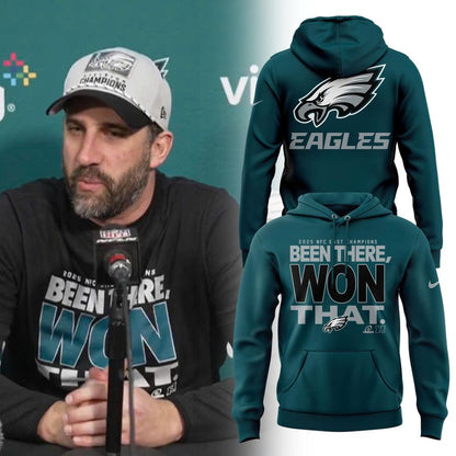 Unisex Black Philadelphia Eagles 2025 NFC East Division Champions Hoodie