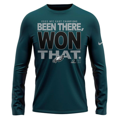 Unisex Midnight Green Philadelphia Eagles 2025 NFC East Division Champions Long Tee