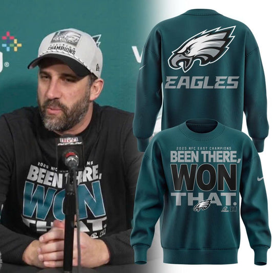 Unisex Midnight Green Philadelphia Eagles 2025 NFC East Division Champions Sweatshirt