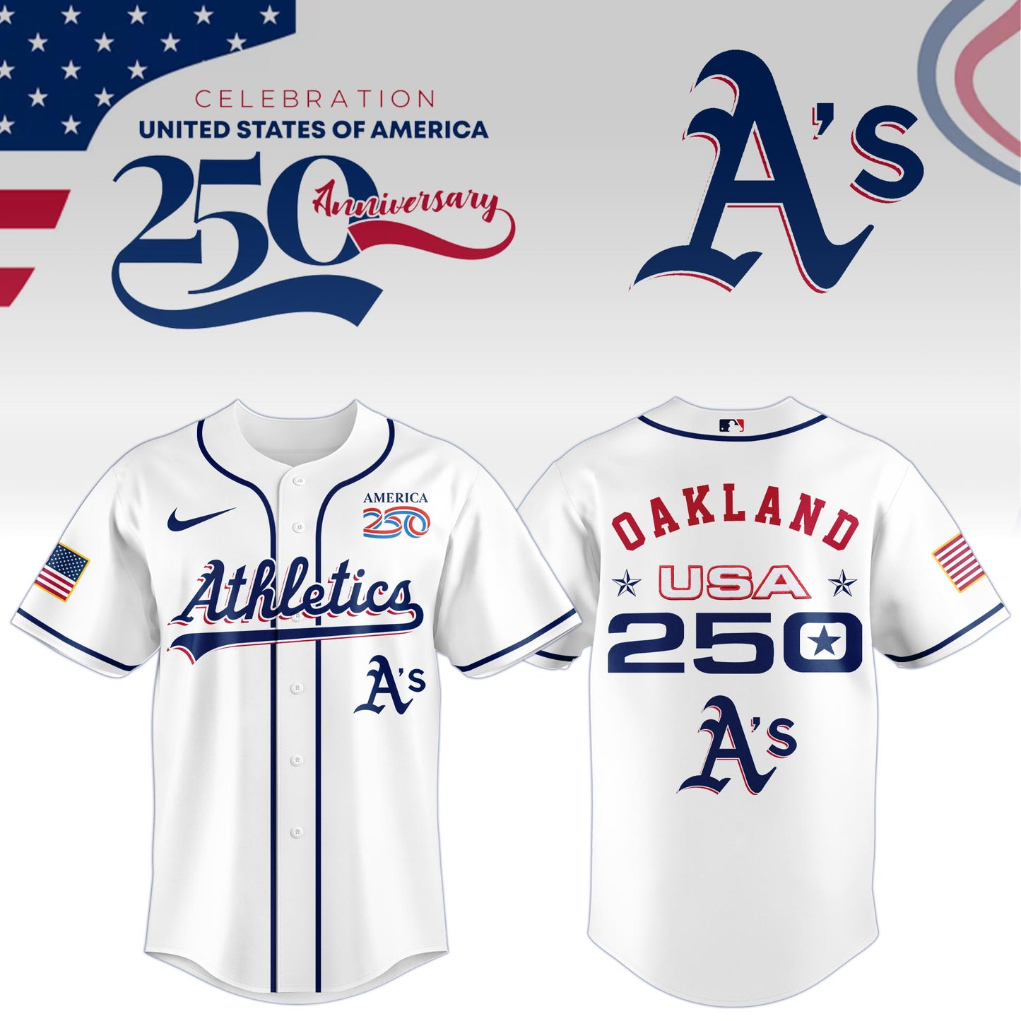 A's -  250 USA Limited Editions Jersey