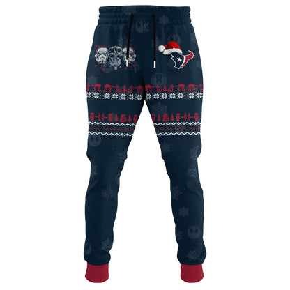 Unisex Texans Merry Christmas The Force Edition Hoodie