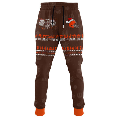 Unisex Browns Merry Christmas The Force Edition Hoodie