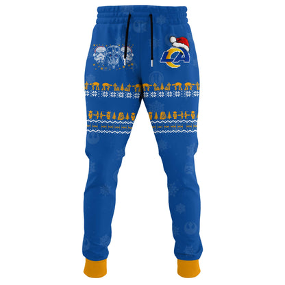 Unisex Rams Merry Christmas The Force Edition Hoodie