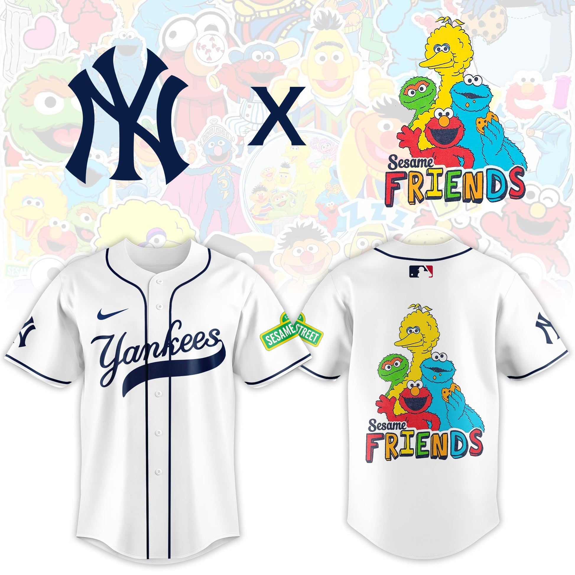 .New York Yankees 2025 Sesame Street Night Limited Jersey