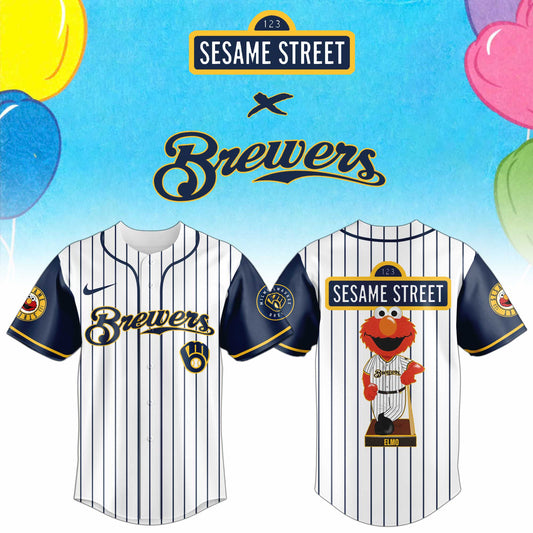 Milwaukee Brewers MLB x Sesame Street Day Jersey Limited Edition
