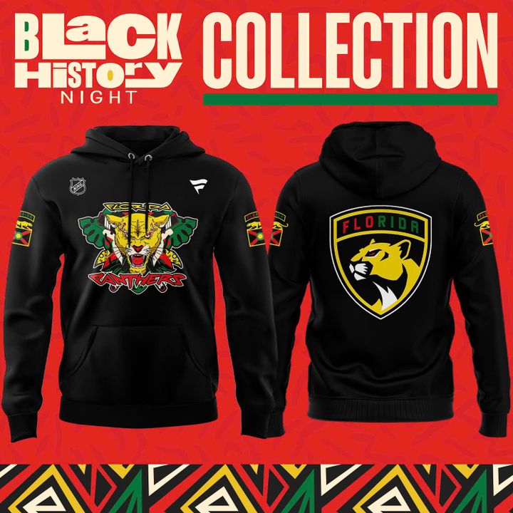 2A . Florida Panthers 2025 Black History Night Hoodie