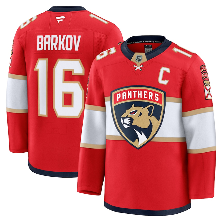 8A . Florida Panthers Aleksander Barkov Fanatics Red Home Premium Jersey