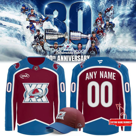 Colorado Avalanche 30th Anniversary Limited Edition Jerseys