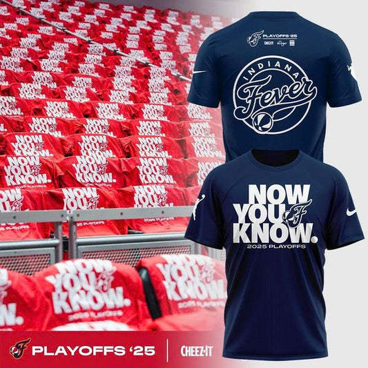 Fever Now You Know 2025 Playoffs V-Neck T-Shirt V2 (Navy)