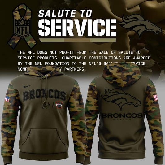 Exclusive Version Denver Broncos Salute to Service Hoodie 2025
