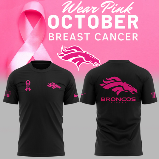 Special New Denver Broncos Breast Cancer Awareness Tshirt