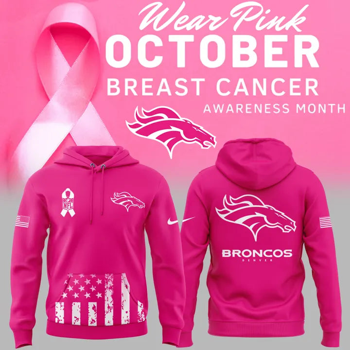 Special New Denver Broncos Breast Cancer Awareness Pink Hoodie