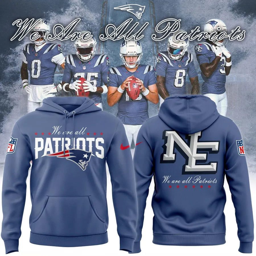 Men's New England Patriots Blue 2025 Rivalries Collection Hoodie