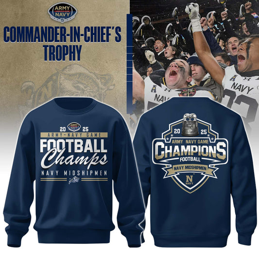 Navy Champions White Sweatshirt + Unisex Limited Style